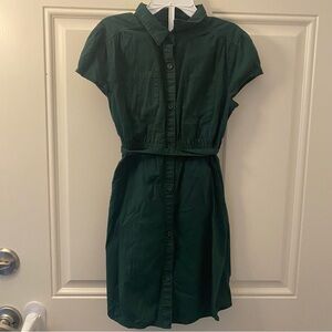 Old Navy Green Button Up Dress